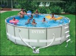 Сборный каркасный бассейн круглый Intex (Интекс) 28328 (54470) Ultra Frame Pool, размер 488 х 122 см (насос-фильтр c хлоргенератором, лестница, тент, подстилка, набор для чистки)