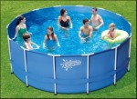 Сборный каркасный бассейн круглый Polygruop Summer Escapes Р20-1552-Z, размер 457 х 132 см (лестница, тент, подстилка)